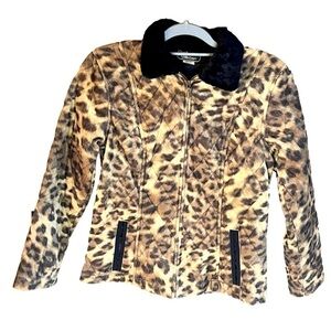 Carol Anderson quilted leopard print jacket